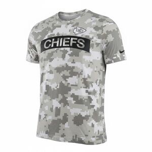 New No Tags Nike Camo Chiefs Short Sleeve Tee - Gray and White